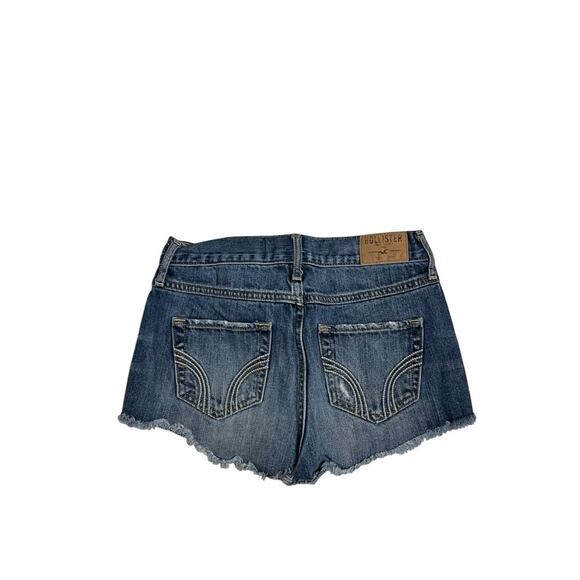 Hollister Jean Shorts Denim Festival Summer Beach Casual Cut Off 1 25 Distressed - Picture 3 of 4